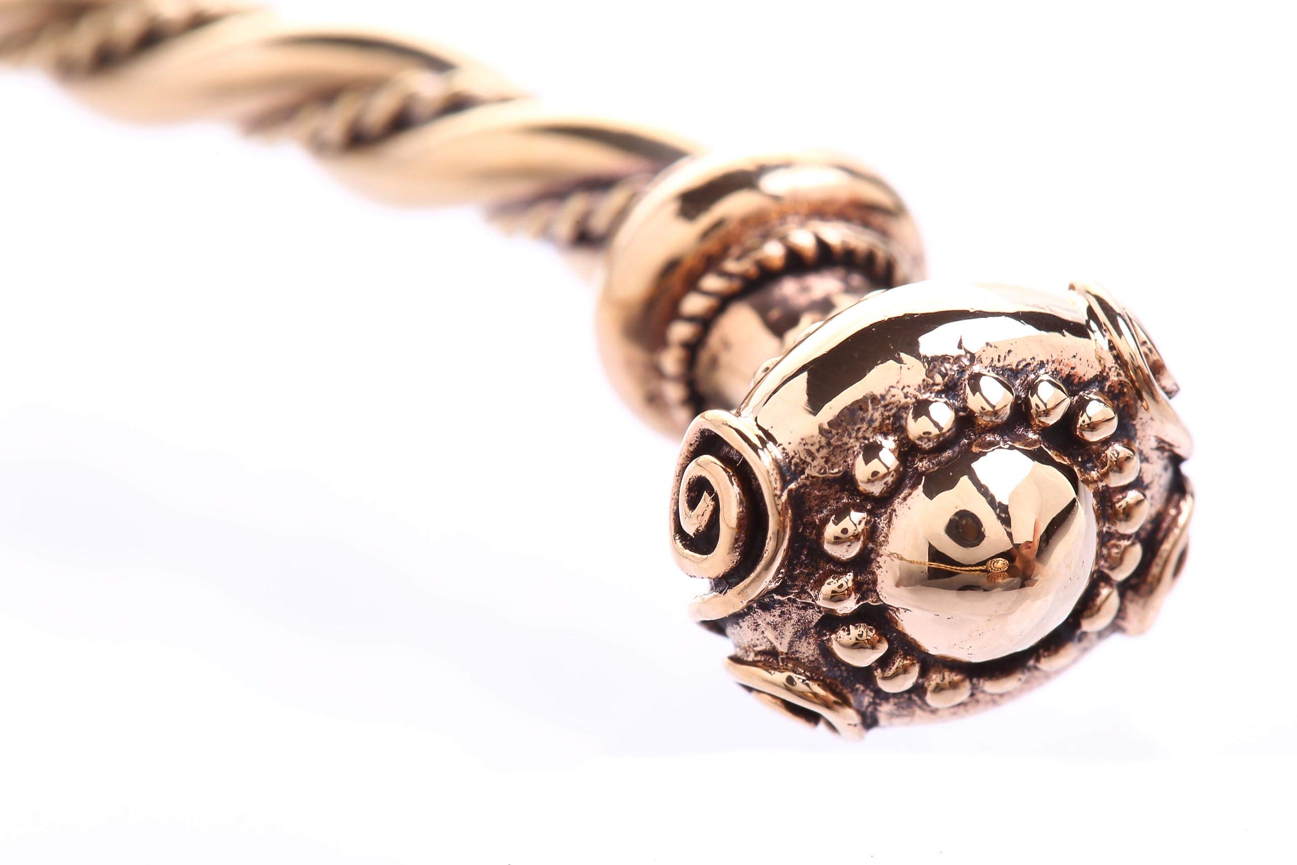 Windalf Keltischer Männer Bronze Halsreif TRISTAN Ø 14 cm Torques Halsring Celtic Handarbeit
