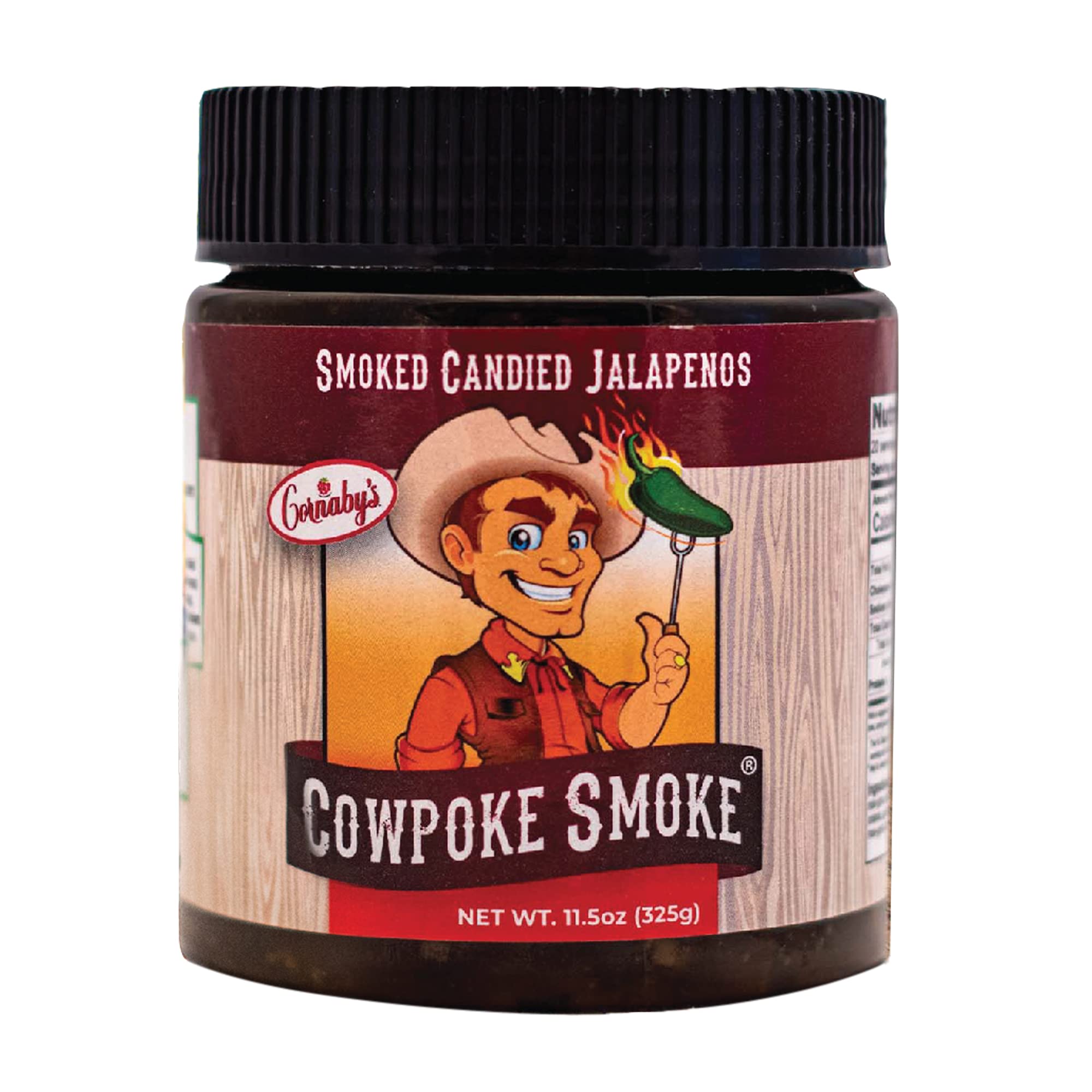 Cowpoke Smoke Relish In A Jar Sweet And Spicy Candied Jalapeno Peppers Plant-Based Non-GMO Gluten-Free Gourmet Relish Made In USA