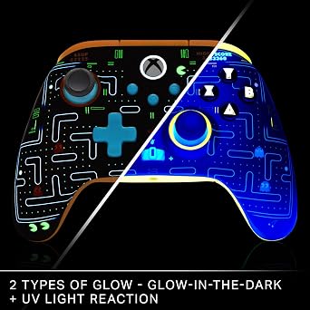 PowerA Wireless Controller for Xbox Series X|S - PAC-MAN SE, hall effect thumbsticks, low latency wireless, officially licensed, works with Xbox One and Windows 10/11