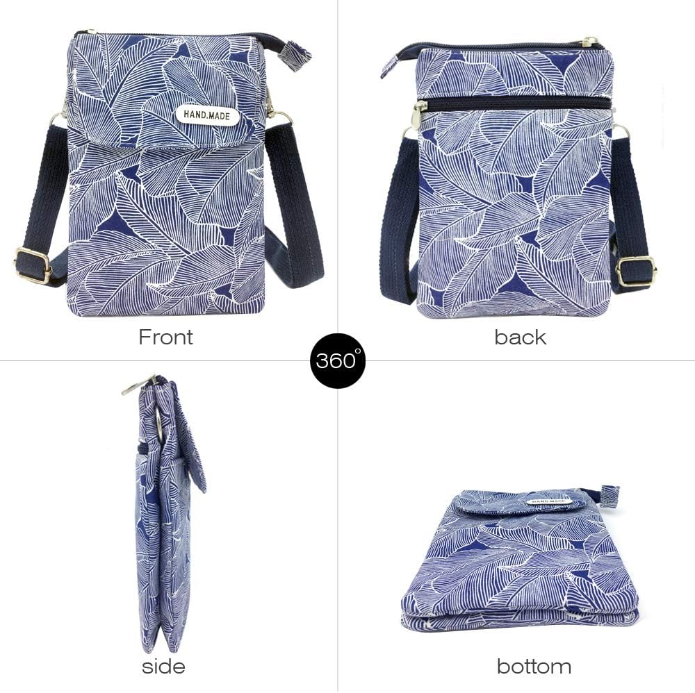 Roomy Cell Phone Purse Wallet Canvas Small Crossbody Purse Bags with Shoulder Strap For Women teen girlsl | Roomy, Canvas, Small, Bags, Shoulder Strap - Image 3