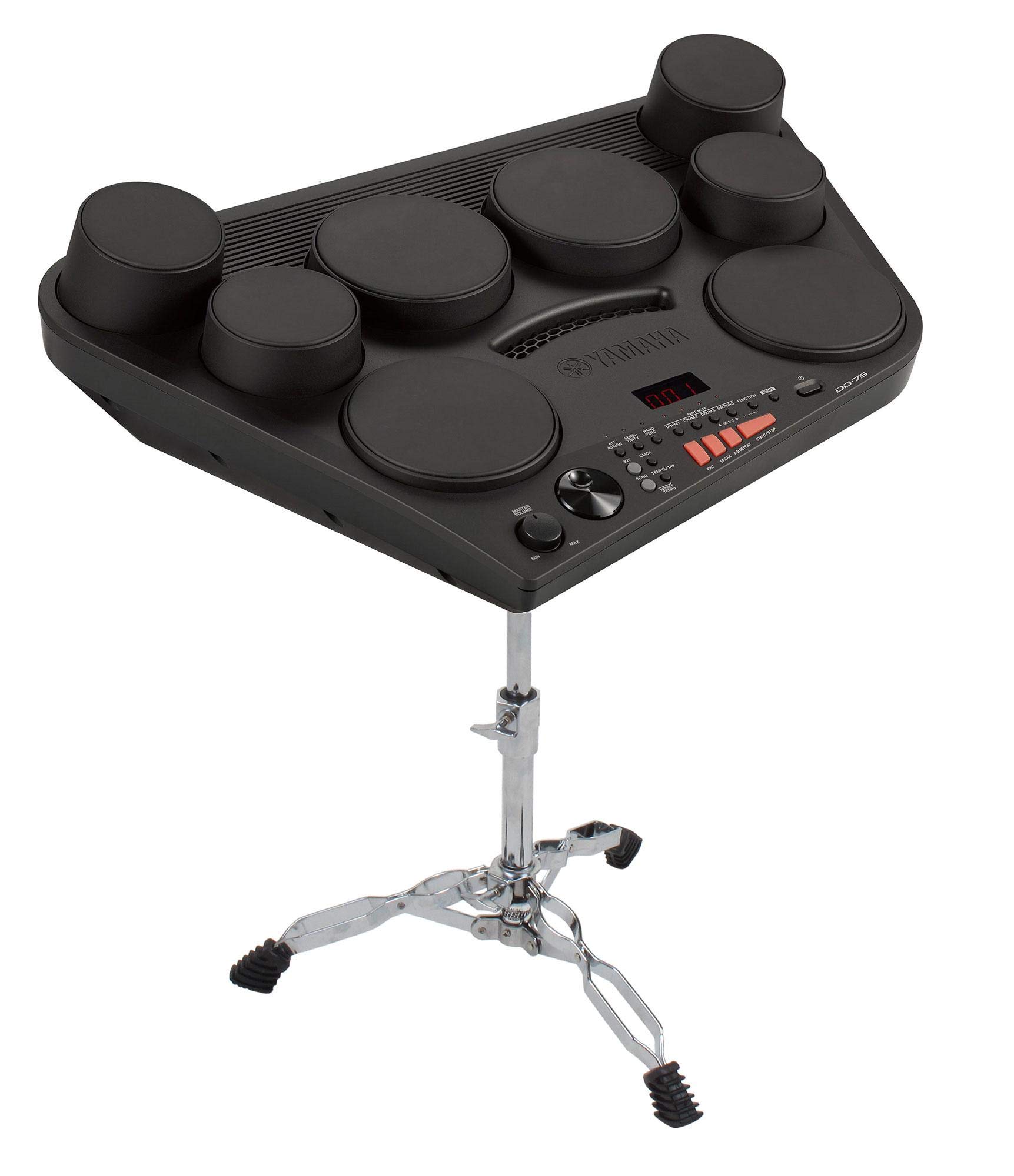 Yamaha DD-75 - Set di tamburo elettrico (con supporto per rullante e alimentatore), colore: Nero