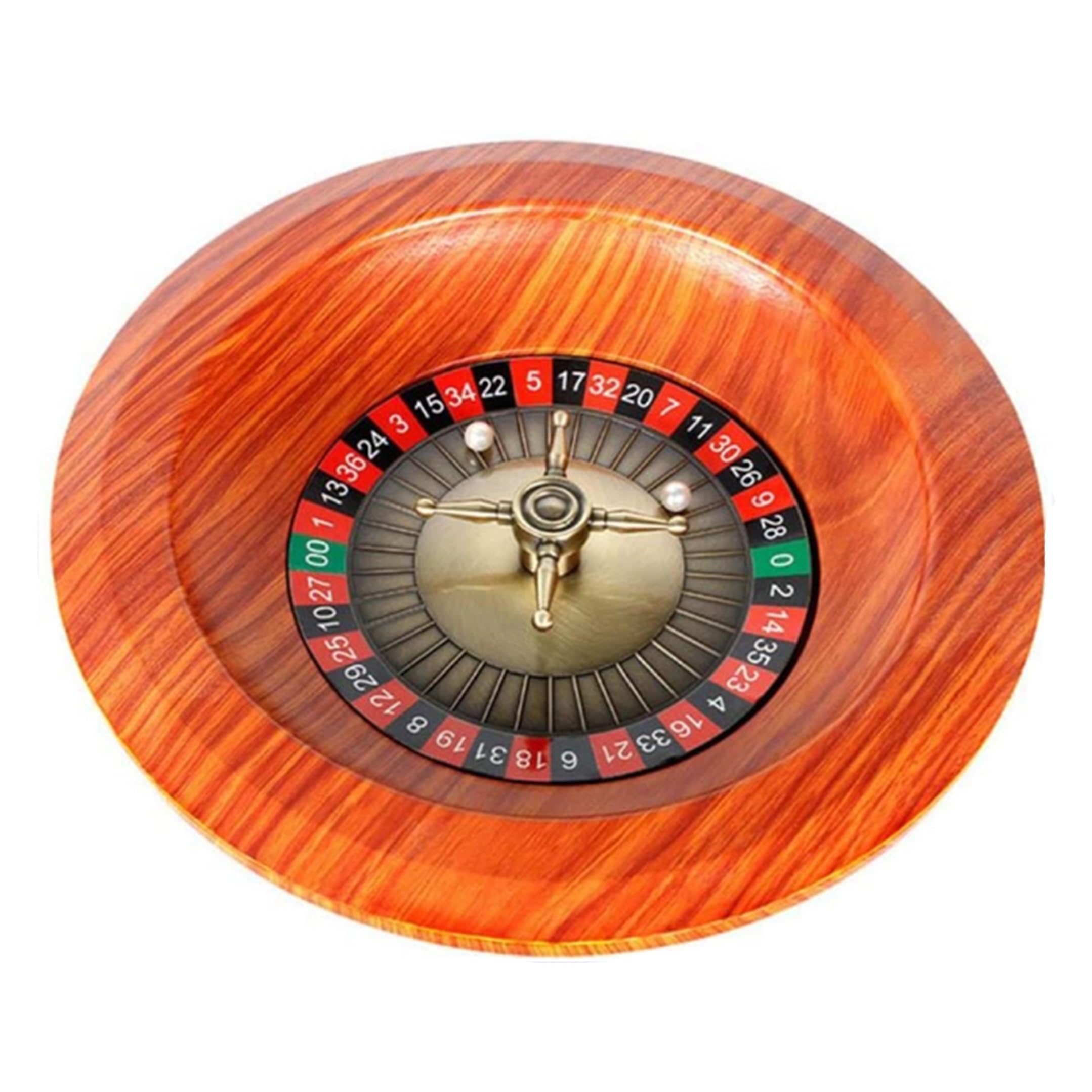 HTDRE Roulette-Wooden Roulette Wheel Set for Casino Games,Turntable Leisure Table Games, Complete Roulette Set