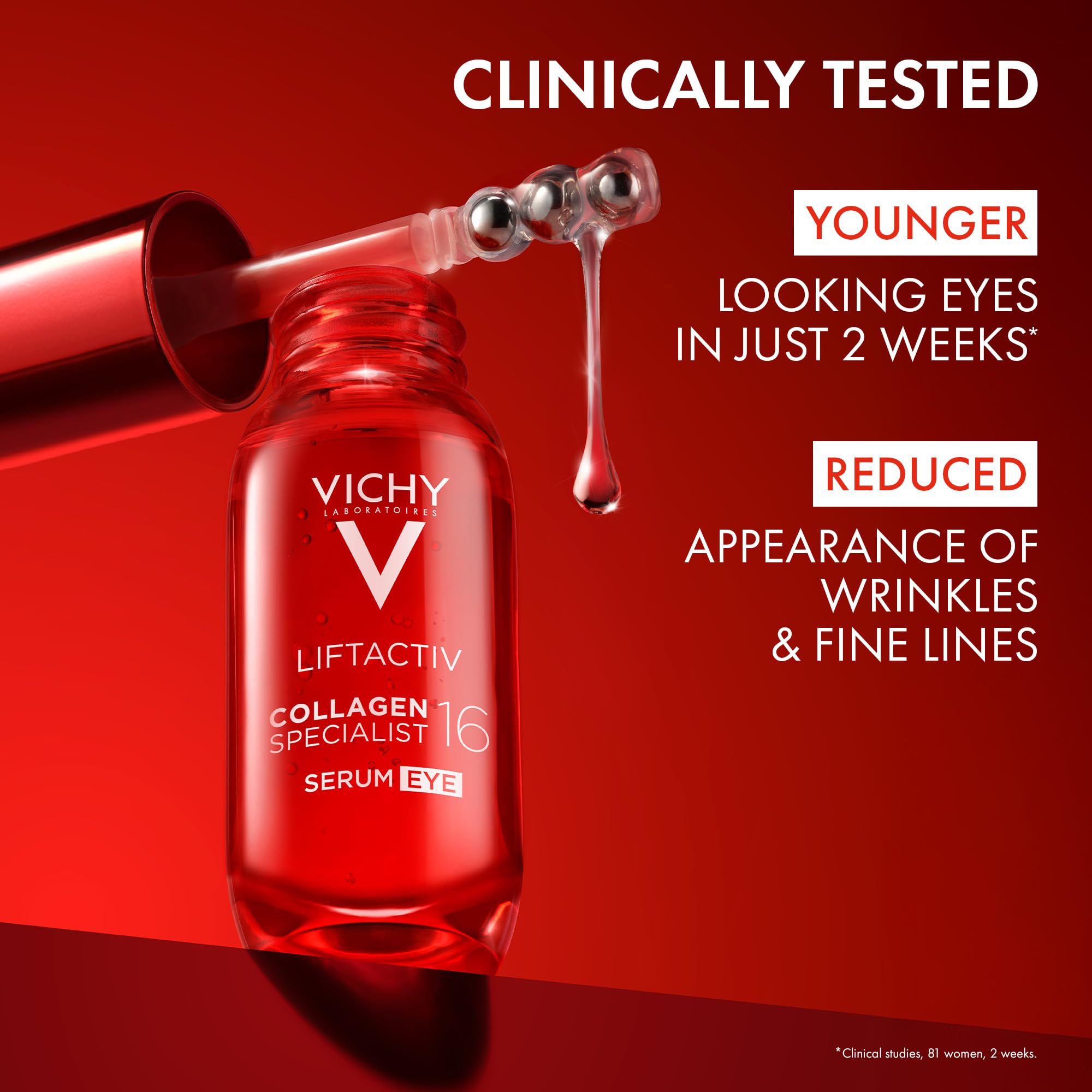 Vichy LiftActiv Collagen Specialist Eye Cream 15ml – Anti-Ageing Eye Care with Proxylane & Peptides, Reduces Look of Wrinkles, Dark Circles & Loss of Firmness Around Eyes