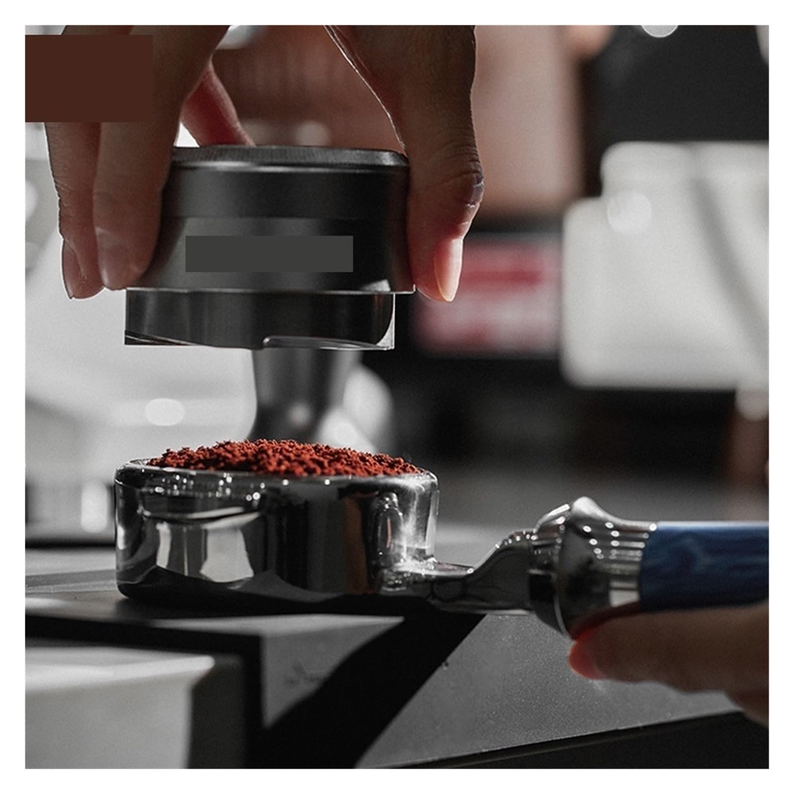 Portafiltro Espresso De Una Pieza, Compatible Con MUVNA, Serie Satan, 58 Mm For Cafetera E61, Portafiltro Sin Fondo Profesional Barista Deluxe(Satan-black)