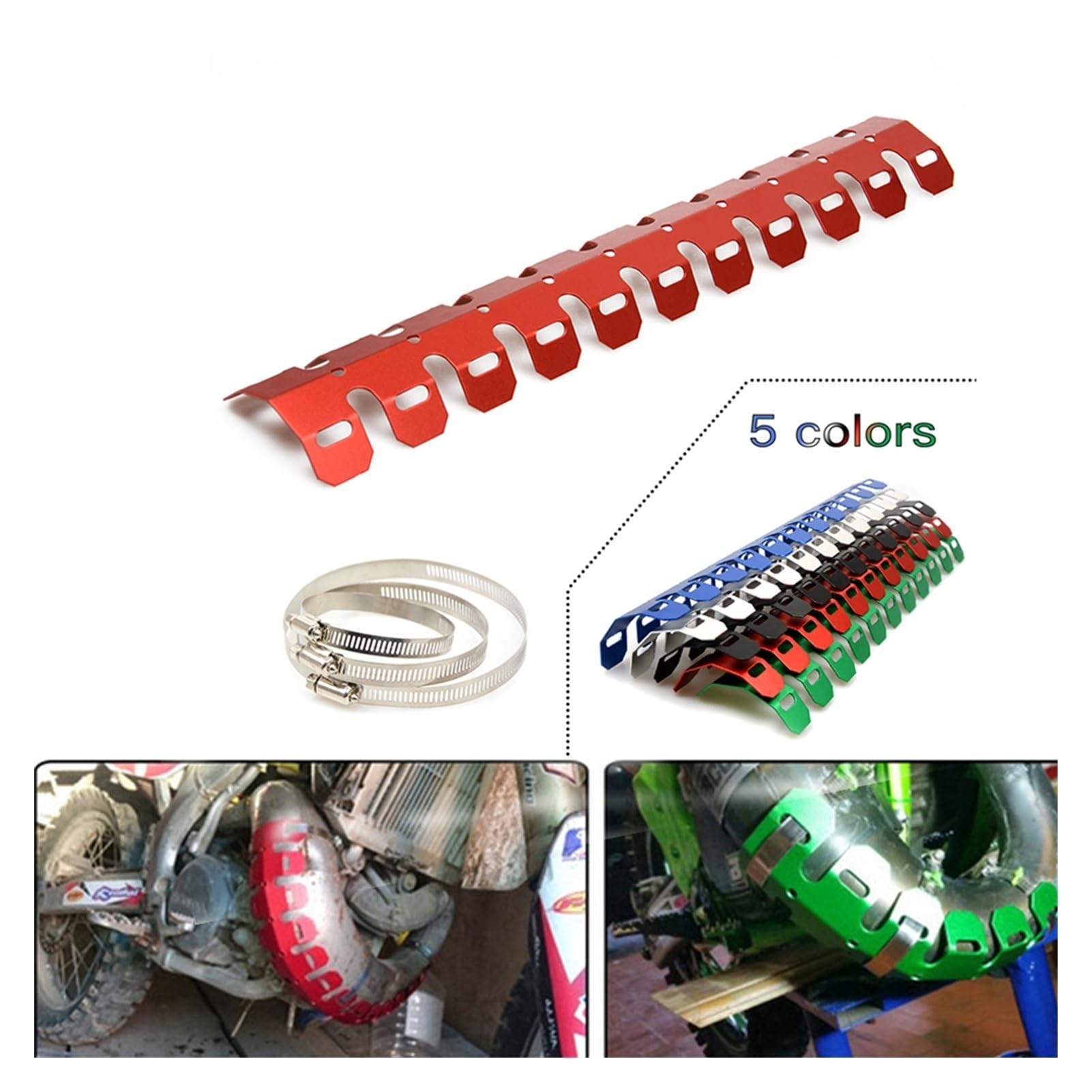 Copertura Paracalore Per Tubo Di Scarico BMW F700GS F800GS R1200GS - Protezione Antiscottatura In Argento