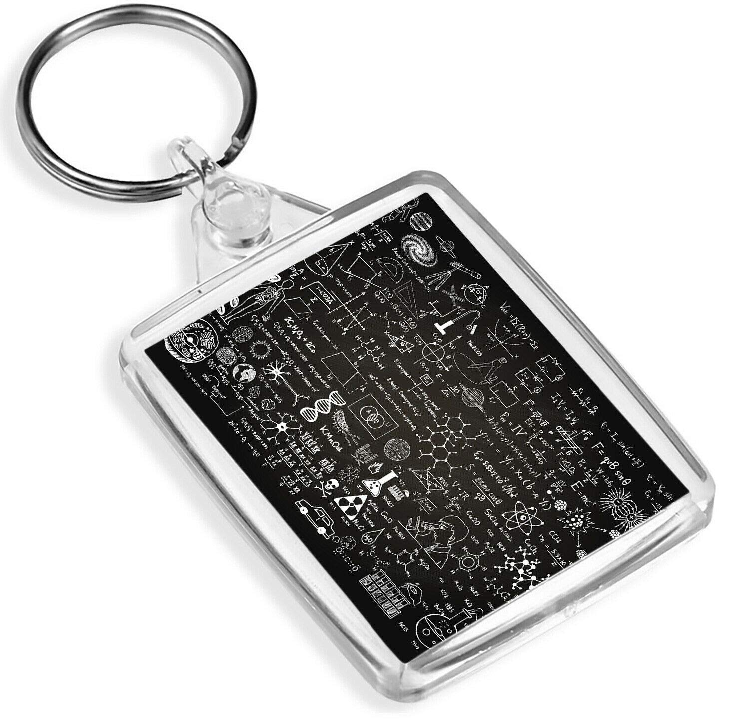 Destination Vinyl Keyrings Unisex Multi Science Keyring Chemistry Biology Physics Student Fun Keyring #8709