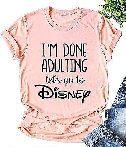 Linda y divertida camiseta de manga corta para mujer, con estampado de letras, para viajes familiares, camisetas de vacaciones