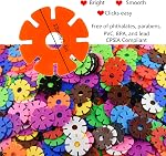 600 Rainbow Building Discs | Educational Brain Building Toy | Interlocking Plastic Construction Connect Set | Promotes Fine Motor Skills Development - Therapy Tools