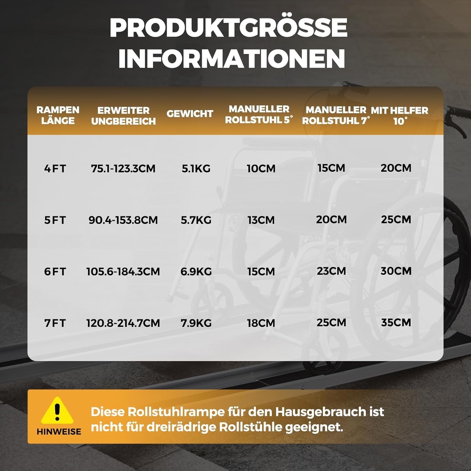 2PCS Teleskop Rollstuhlrampe 98.5-183cm, gardhom Verstellbare Tragbare Aluminium rutschfeste Teleskoprampe mit 272KG Ladenkapazität für Treppe Hindernissen Haus Schritte in der Textiltasche