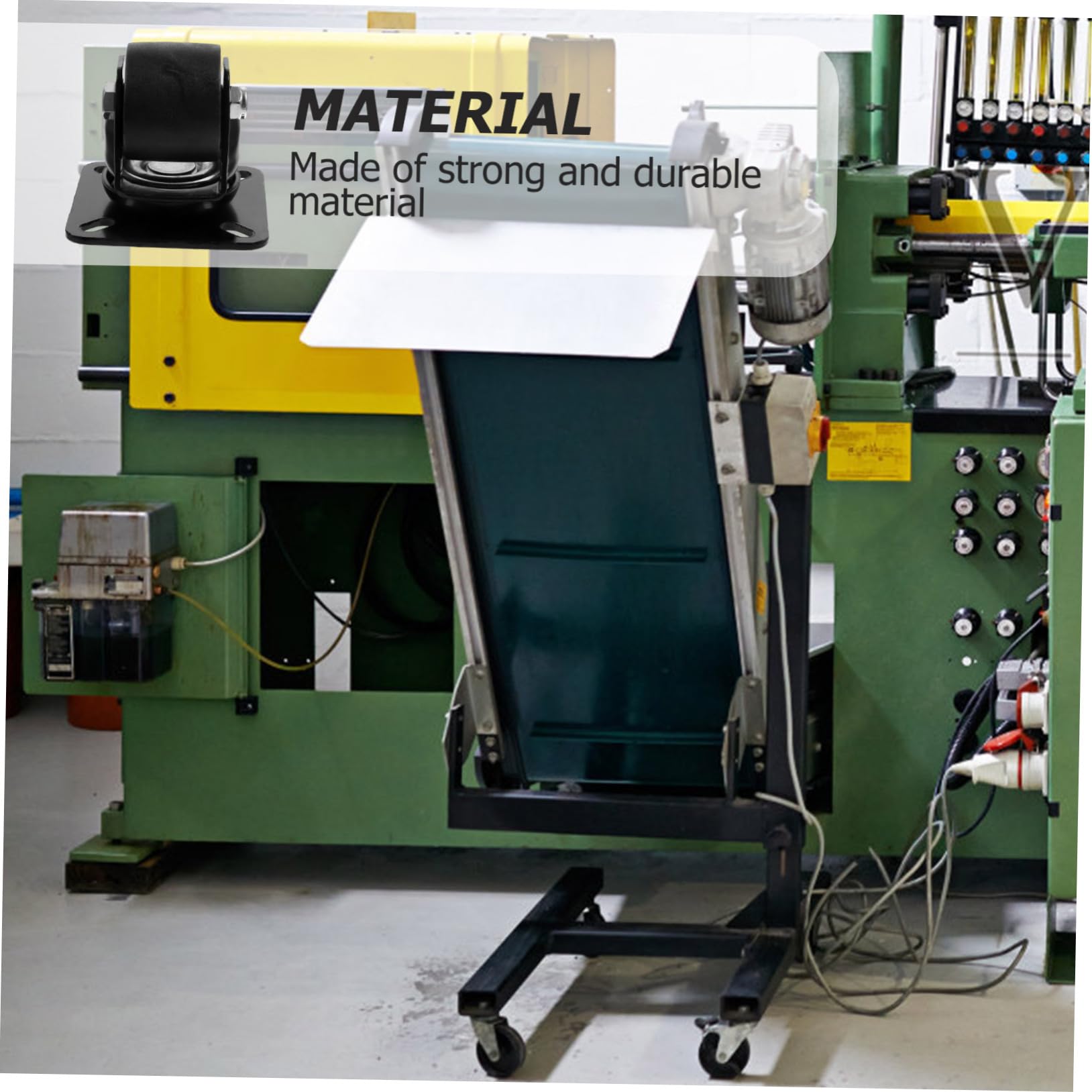 Schwerlast-Stuhlrollen-Set, 2-teilig, tragbare Lastenrollen für Bürostühle mit multifunktionaler mechanischer Ausrüstung, reines Nylon, Schwarze Kugelrollen