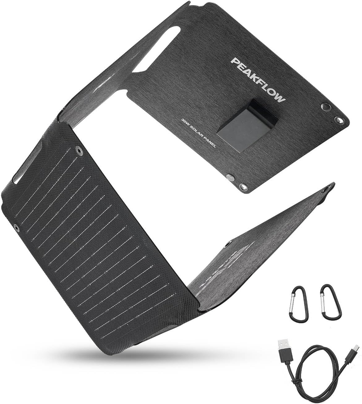 30W Foldable Solar Panel with High Efficiency & USB Ports for Camping 30W Foldable Solar Panel with High Efficiency & USB Ports for Camping