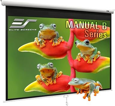 Elite Screens Manual B 110-Inch Manual Pull Down Projector Screen, M110V