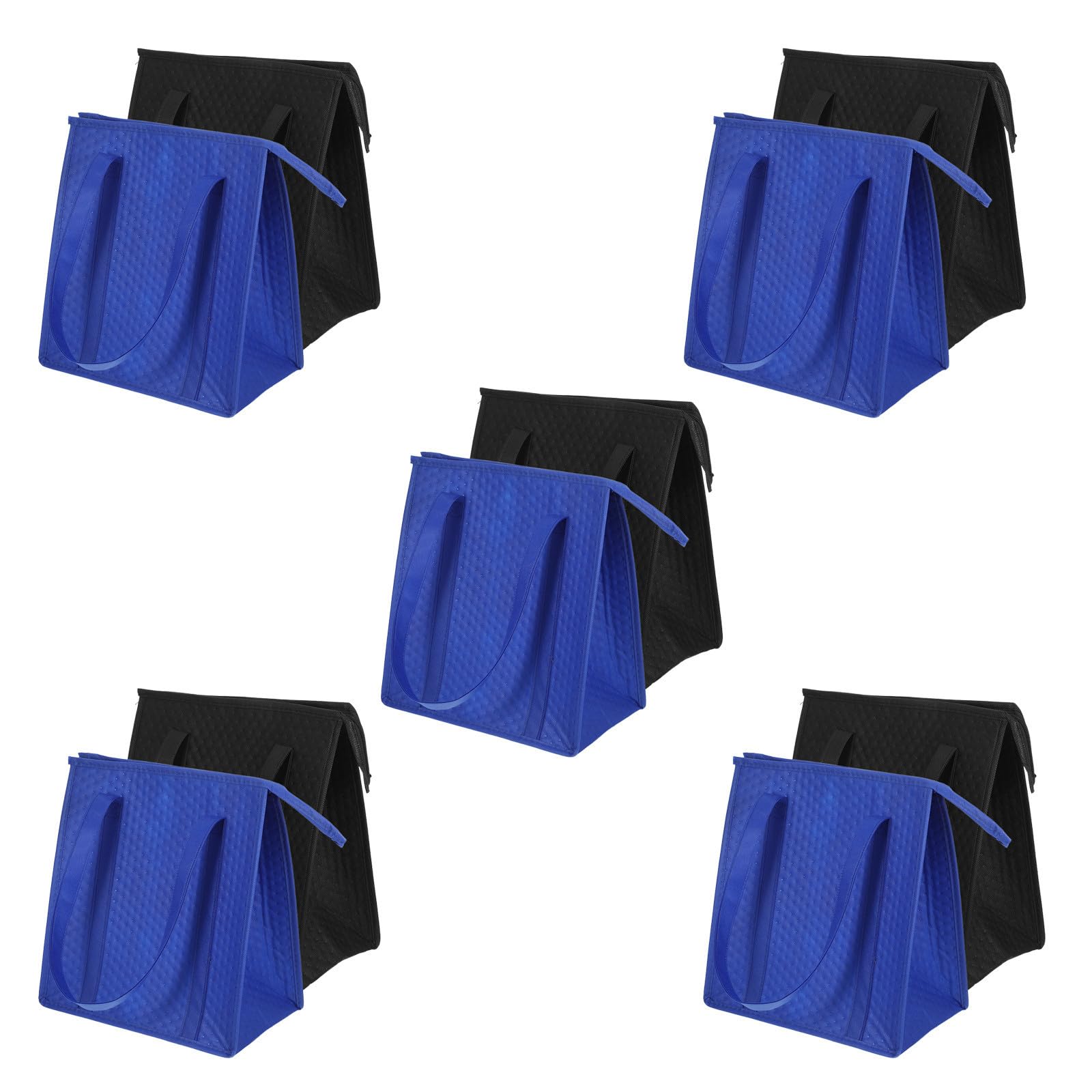 Bolsas Térmicas para Compras Reutilizables con Cremallera y Asas, 10 | Tejido No Tejido, Cierre Seguro, Formato para Cocina y Exterior, Aptas para Frío y Calor