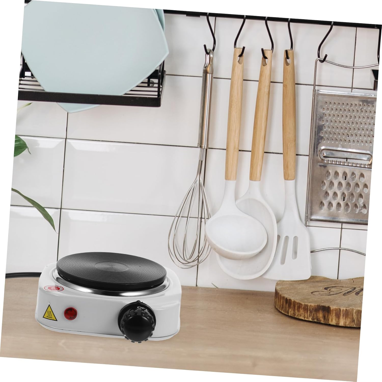 GLEAVI Adjustable Heat Levels Mini Hot Plate Small Electric Stove Portable Hotplate Electric Burner Protection Tea Brewing Cooking