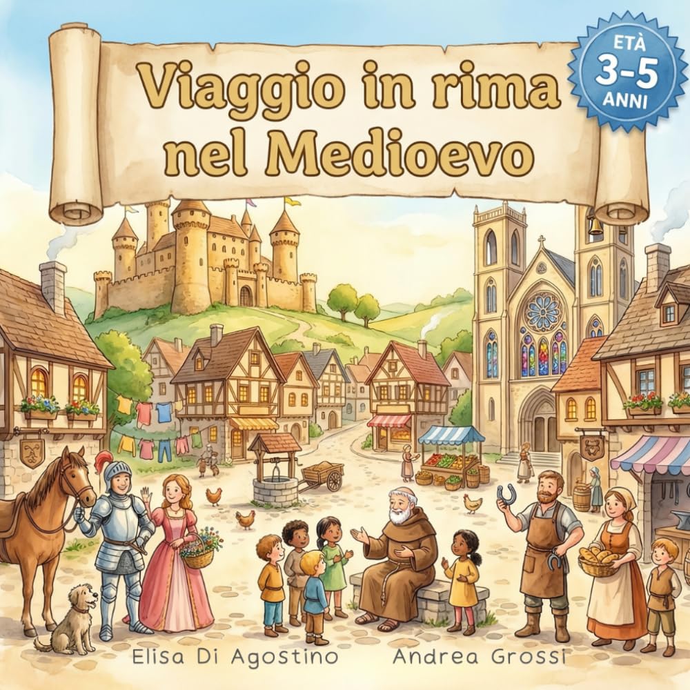 Viaggio in rima nel Medioevo: Libro illustrato in rima per bambini alla scoperta di castelli, cavalieri e dame