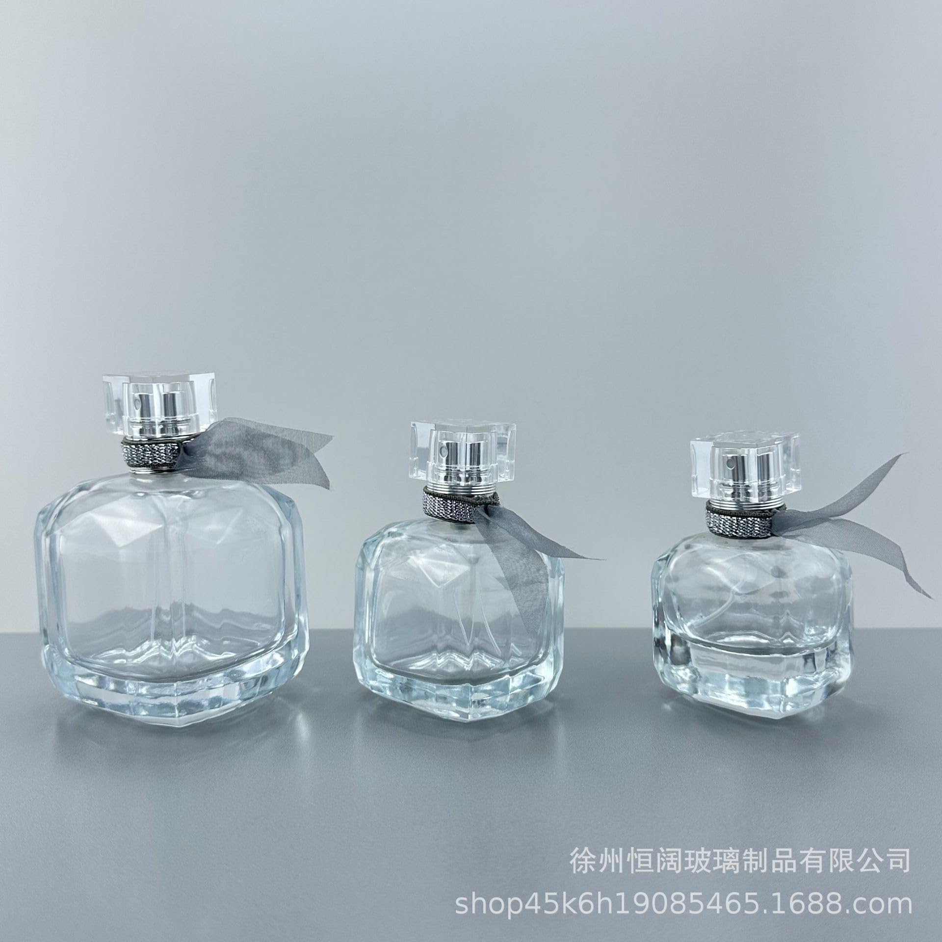 3 Pezzi Flacone di Profumo Stile Nastro Nero Spray Riutilizzabile 100ml 50ml 30ml Flacone Spray di Profumo Riutilizzabile con Fondo Spesso per Uomini Donne Viaggi