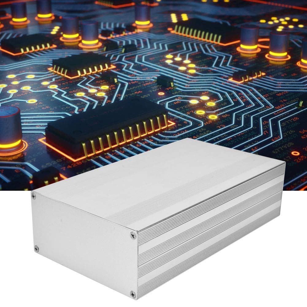 Dernière Boîtier Électronique En Alliage D'aluminium Boîte De Projet Boîtier Boîtier Carte PCB DIY Boîtier Électronique Sablage Oxydé Boîtier De Protection Argent 68x145x250mm