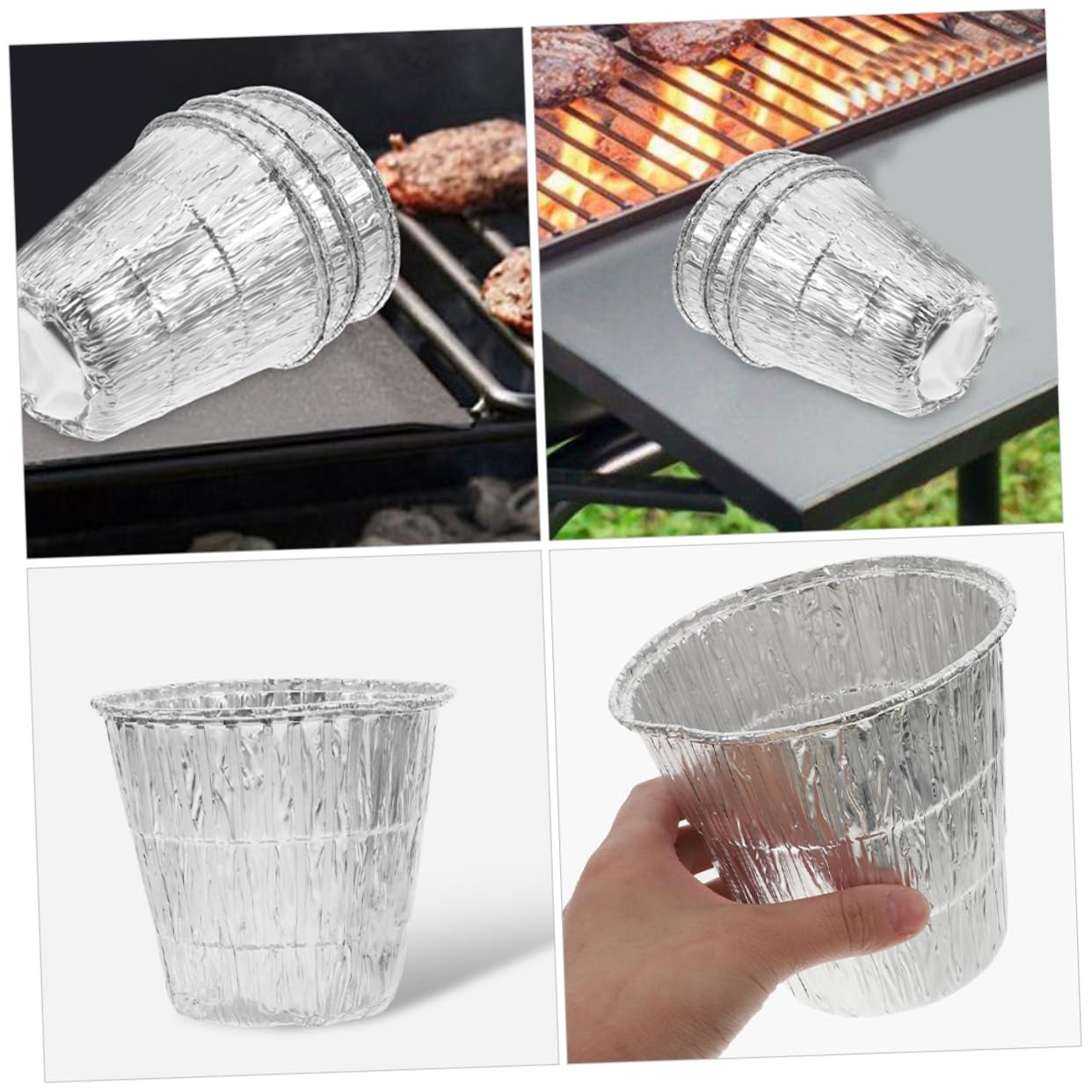 Griglia per Barbecue Portatile, Accessori da Campeggio, Rivestimenti USA e Getta, raccogli-Grasso, Secchiello per Esche: Perfetta per Gli Appassionati di Cucina e grigliate all'aperto.