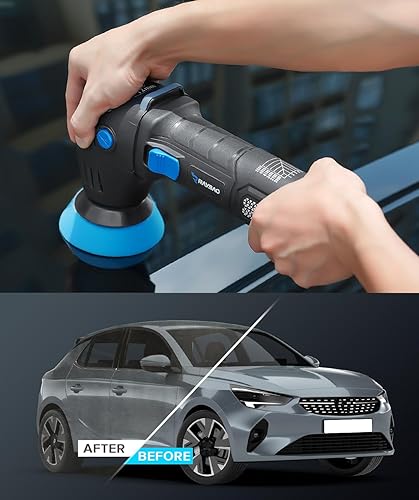 Miniatura 8 de Mini pulidora, 2 pulgadas3 pulgadas 750 W búfer de coche con orbital aleatorio de 0.472 in, mejora la eficiencia de trabajo en un 35%, con 16