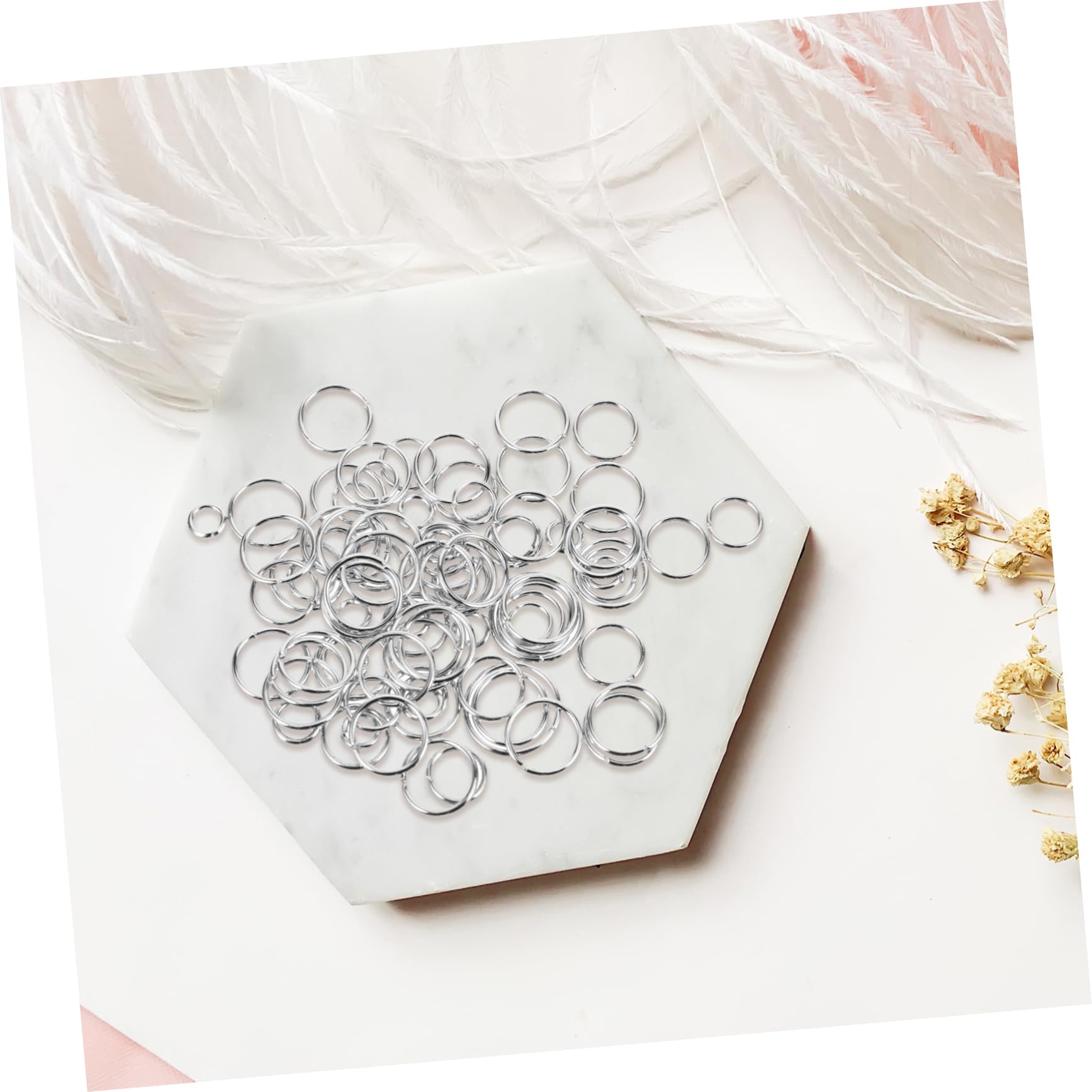 NUOBESTY 4800stücke Sprungringe Für Schmuckherstellung Offene Biegeringe Für Halsketten Armbänder Und -projekte Für Kreative Handarbeiten Und Bastelideen
