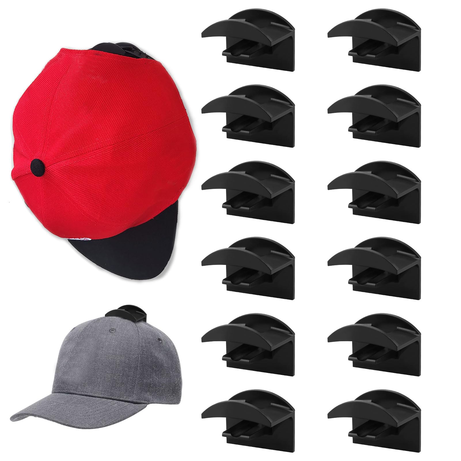 Ganci Portacappelli Da Parete In Acrilico Con Adesivo - Per Cappelli, Sciarpe, Cuffie E Accessori - Foto 14