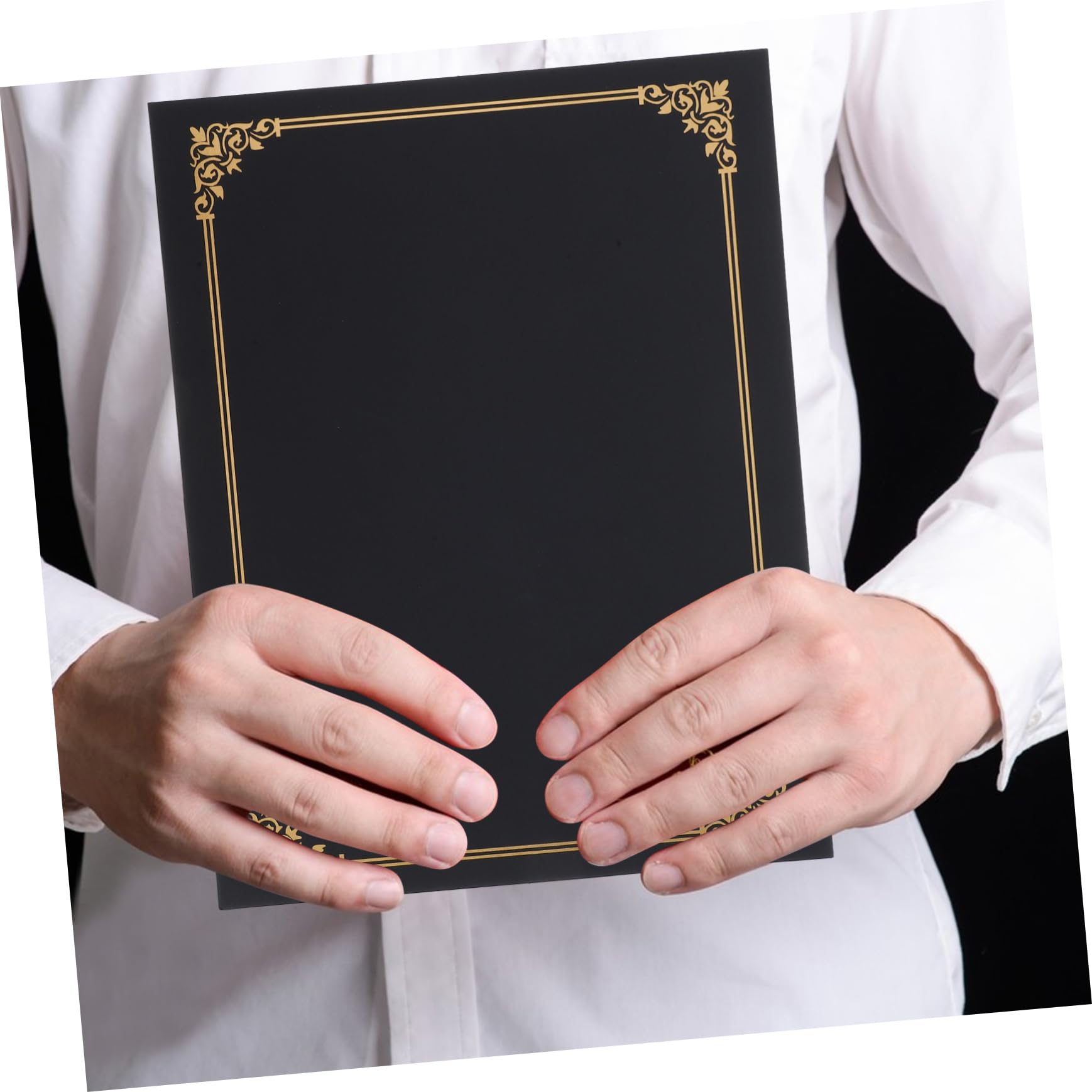 Couverture Noir 10 Pièces en Papier de Certificat pour Bureau et Maison