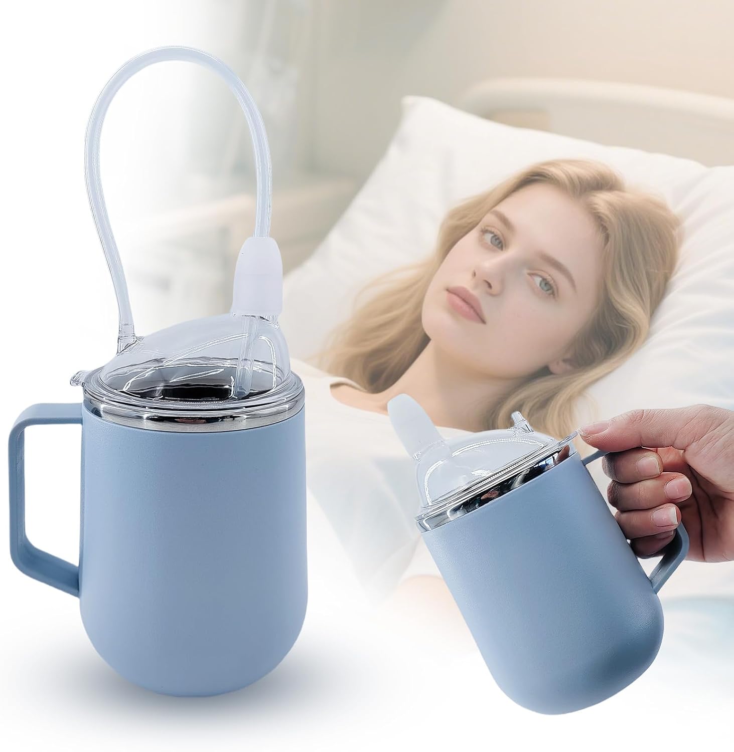 No Spill Cups for Adults,Adult Sippy Cup,Spill-Proof Adult Sippy Cup for Elderly,Adaptive Cups for Elderly