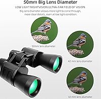 Vista 2 de EKsma 20x50 Binoculars for Adults,High Power Waterproof HD Telescope Binoculars for Hunting,Bids Watching,Viewing, The Moon,Concert