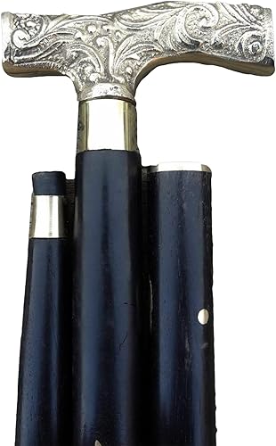 Yasmeen Handicraft - Bastón vintage para ancianos de latón, con mango elegante, para hombres y mujeres, artículo de regalo coleccionable único de