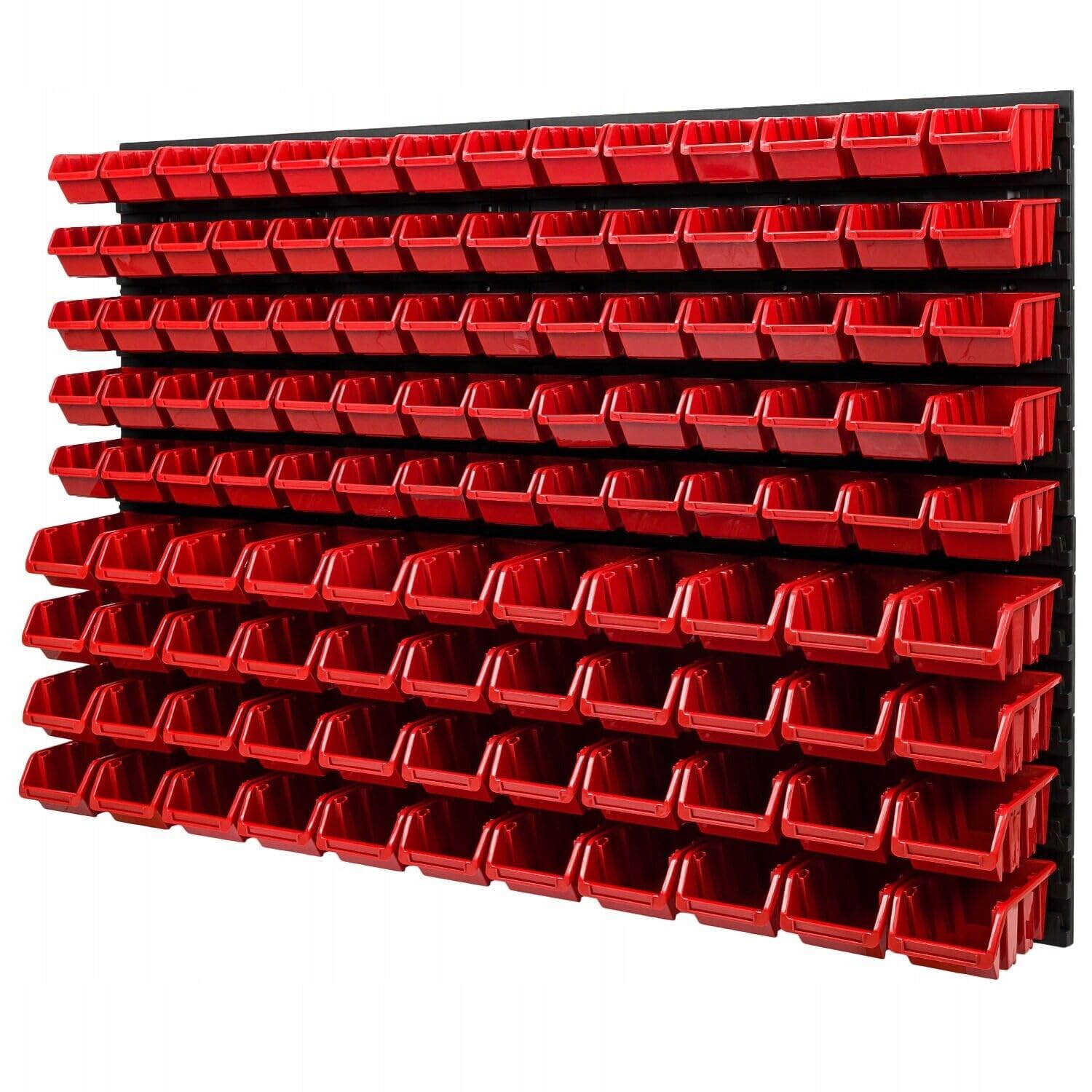 B2c Red Wall Mounted Tool Peg Board Set Garage Storage Bins Workshop Rack Shed Organiser 50 Models Various Shapes And Layouts Small Medium Large (Model 9)