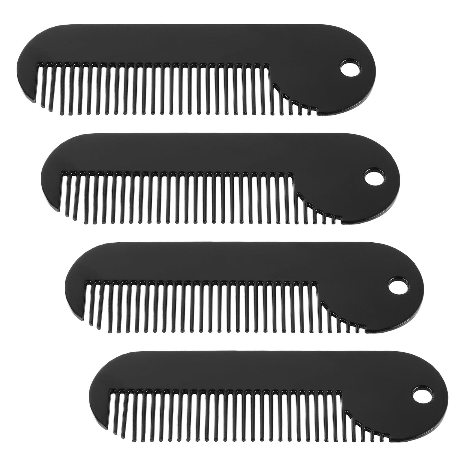 4 Stück-pack Kleine Bartkämme aus Zinklegierung für Herren