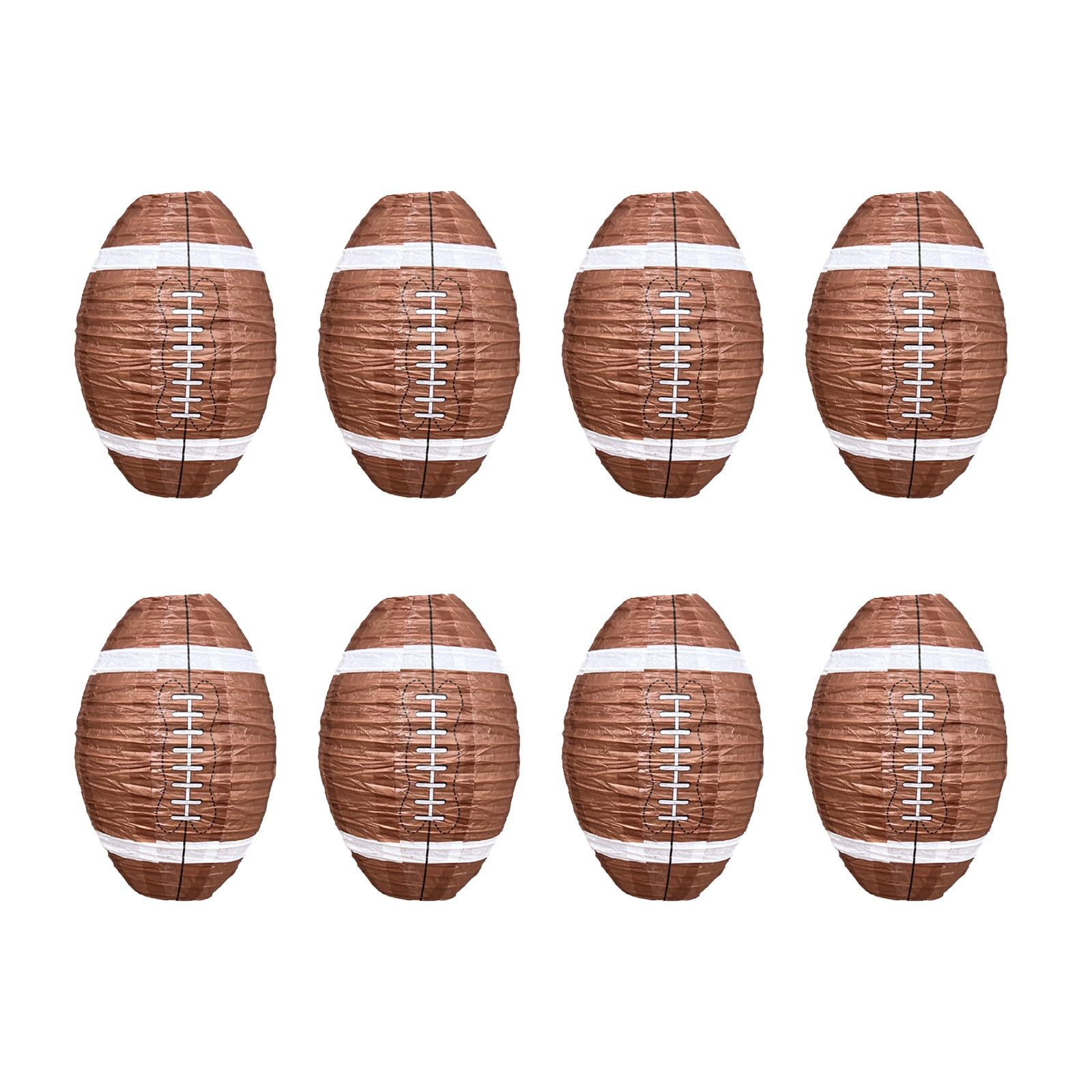 Woedpez 8Pieces Multifunctional Football Themed Paper Lights Accessory Great for Festivals and Football Themed Celebration Paper Lights