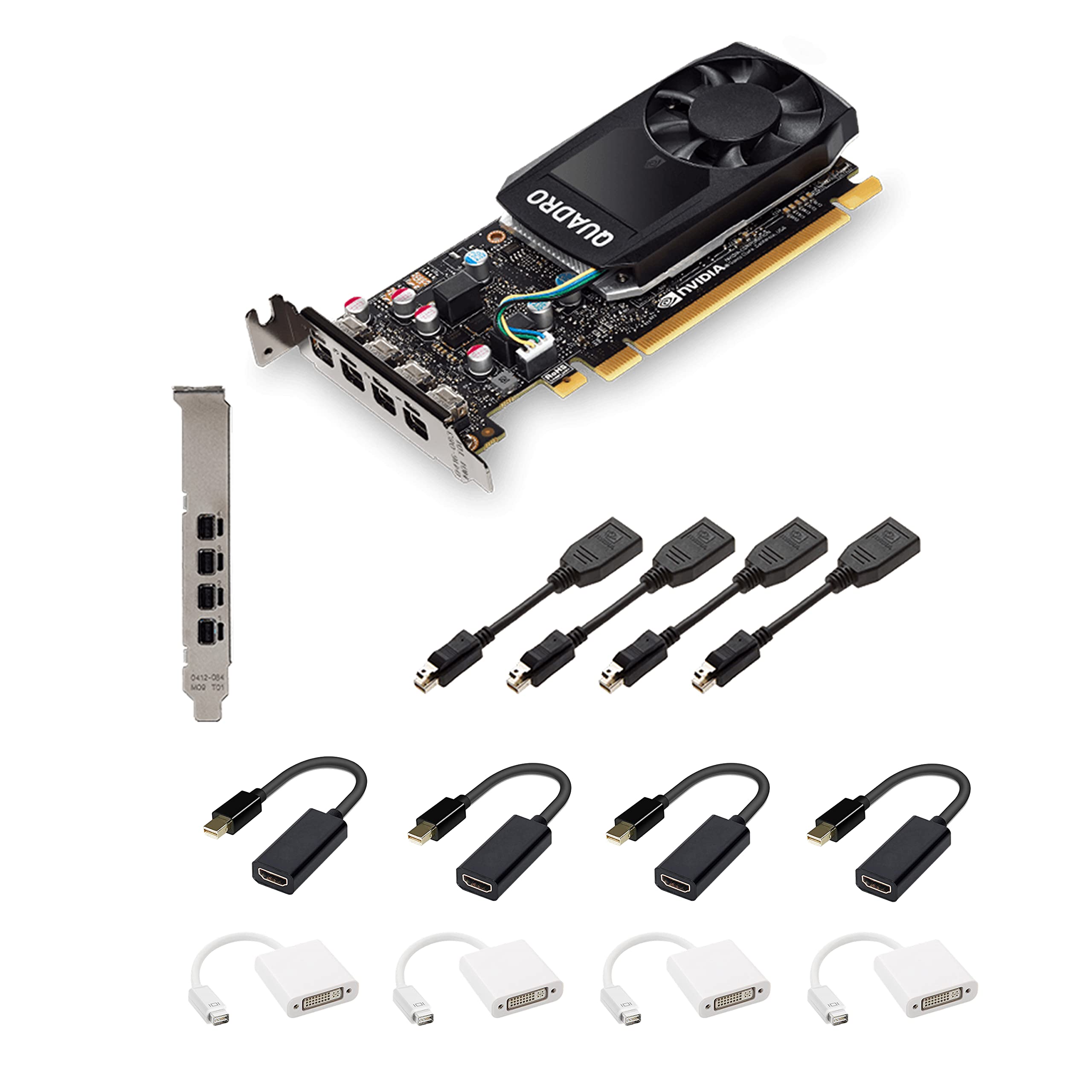 Epic IT Service – Quadro P600 with Four Mini Displayports, Both Half and Full Brackets, and 4 x mDP 