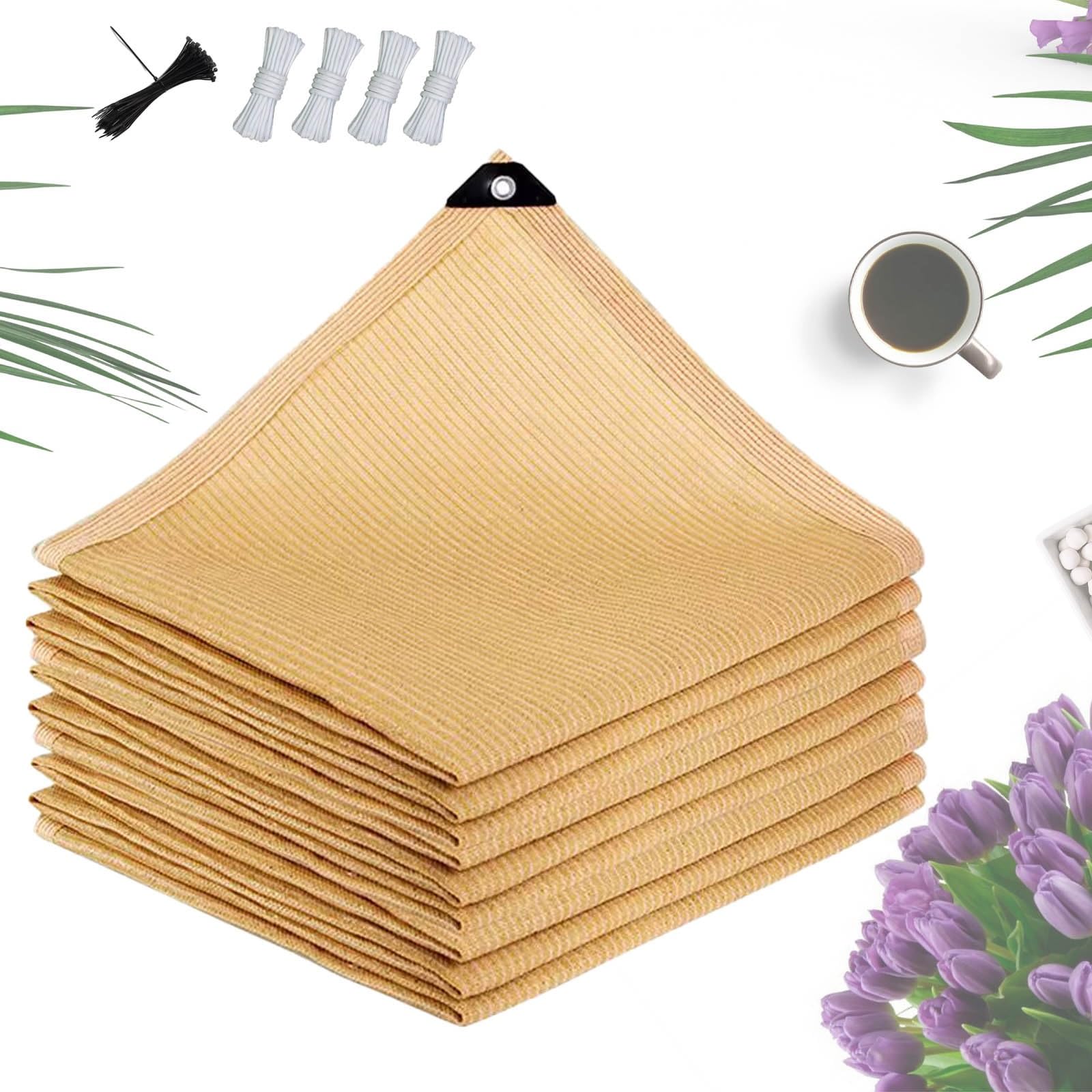 Filet d'ombrage 90% pour serre et pergola avec œillets 4x7m