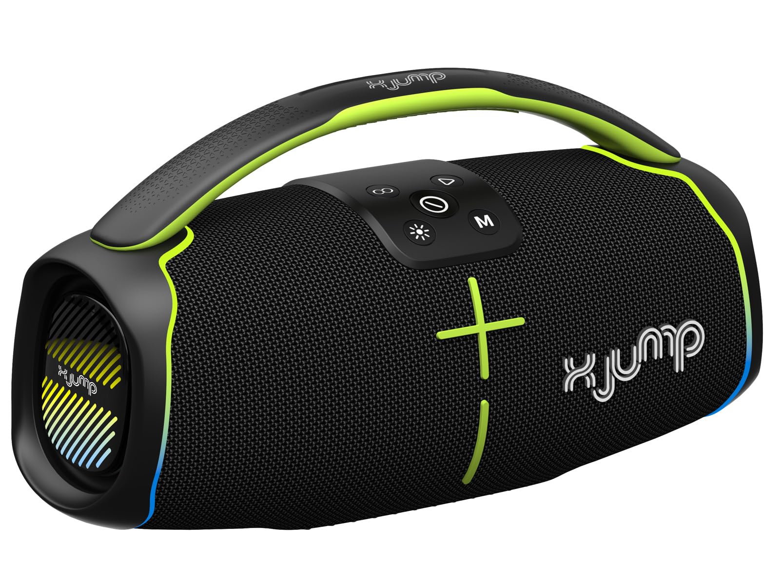 X JUMP XJ 150 Cassa Wireless Portatile Amplificata 60W, Alte Prestazioni, Funzione TWS, USB, AUX-IN, Microfono Incorporato, Speaker Wireless Resistente all'Acqua Waterproof IPX5, Nero