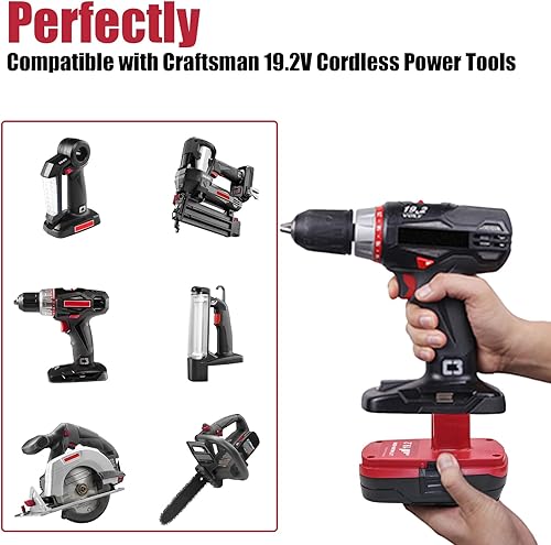 Miniatura 5 de Paquete de 2 baterías de repuesto de 3000 mAh 19.2 V compatibles con batería de litio de 19.2 V