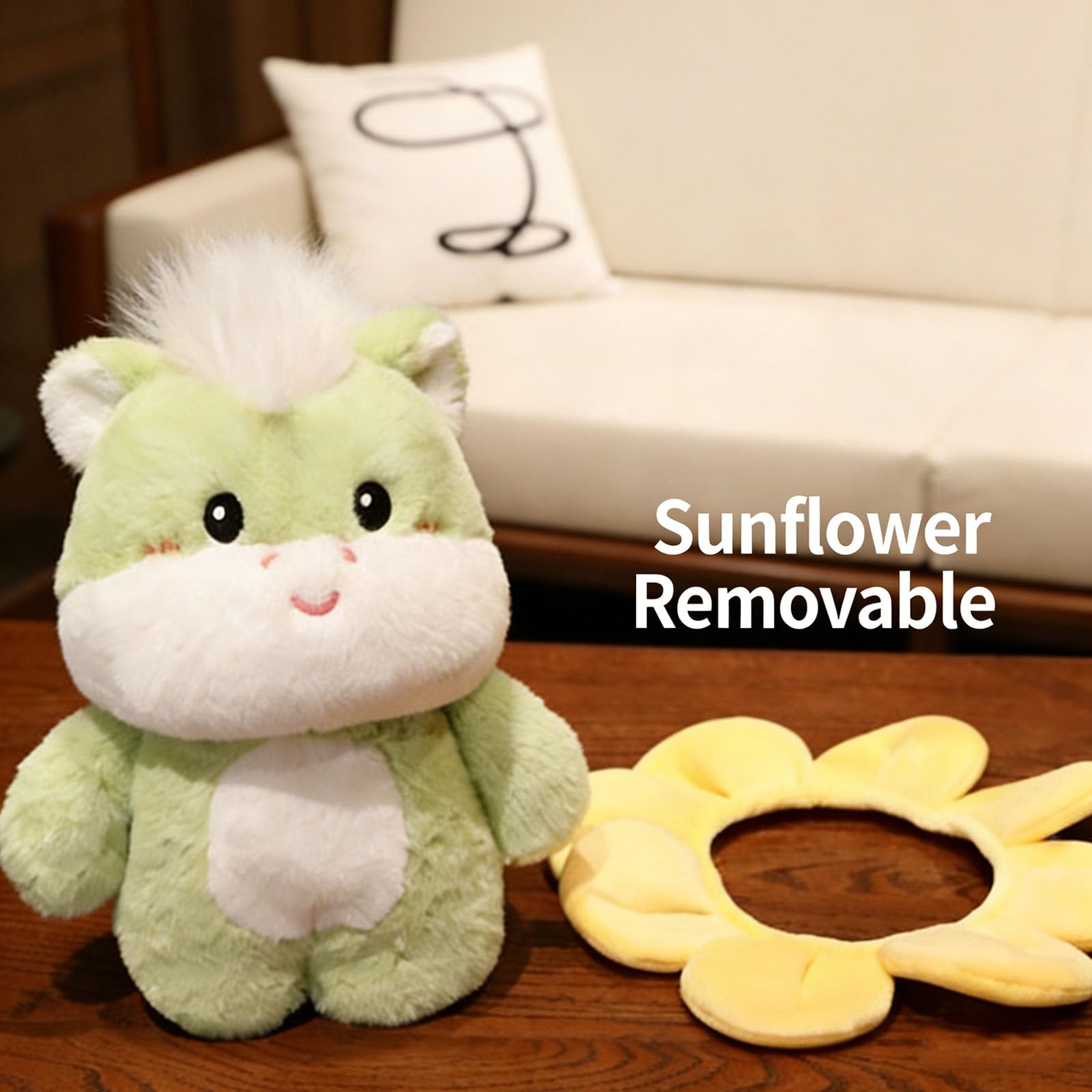 Peluche, Simpatico cavallo di peluche, morbido con soffice(Green,20cm)