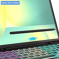 Vista 9 de Funda de teclado para Samsung Galaxy Tab S10 FE+ Plus de 13.1 pulgadas 2025: modo DEX con un solo clic, retroiluminación arcoíris, trackpad