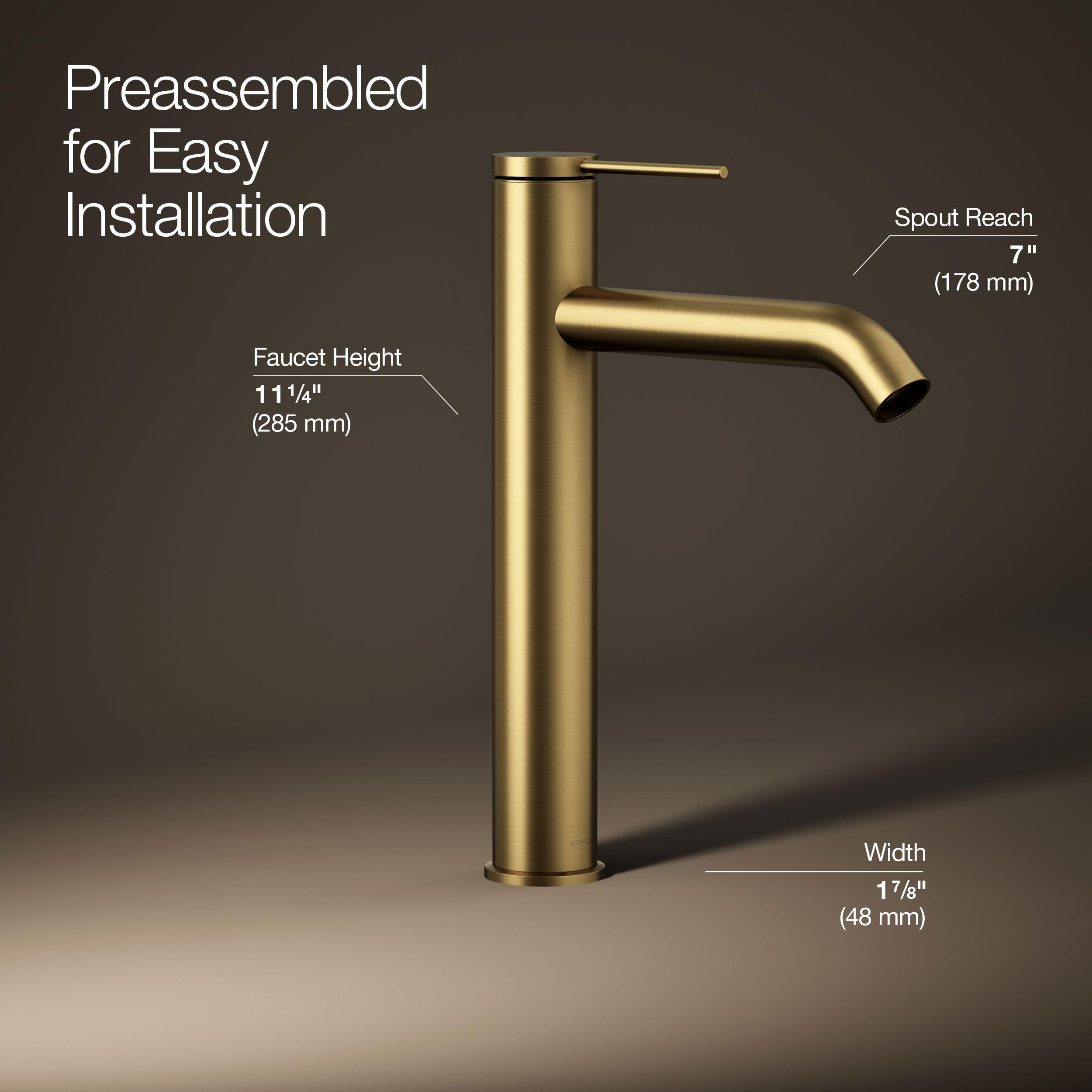 Kohler Apparecchi idraulici delle componenti 77959-4A-2MB, ottone moderno spazzolato vibrante