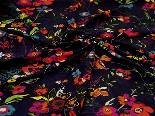 Minerva Exclusivo tejido Challis de viscosa mágica de Midsummer - por metro