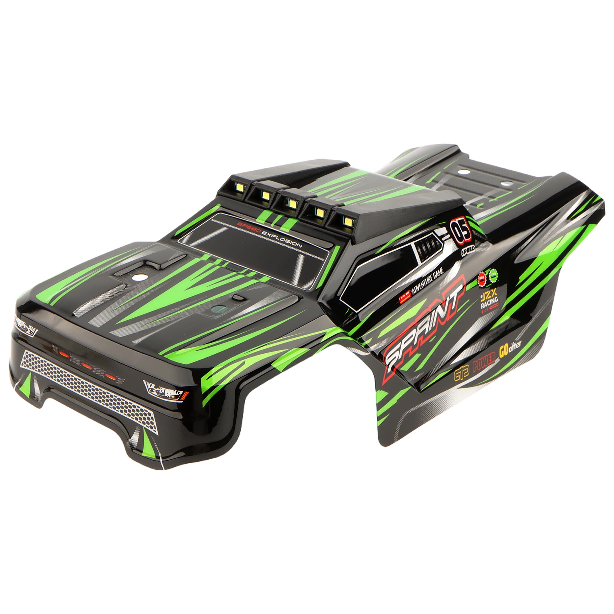 GDOOL 9522-5 RC Car Car Shell Body Cover with LED Light RC Car Replacement Spare Parts Compatible with WIAORCHI 1/14 Scale 9522-5 Trucks (Green)