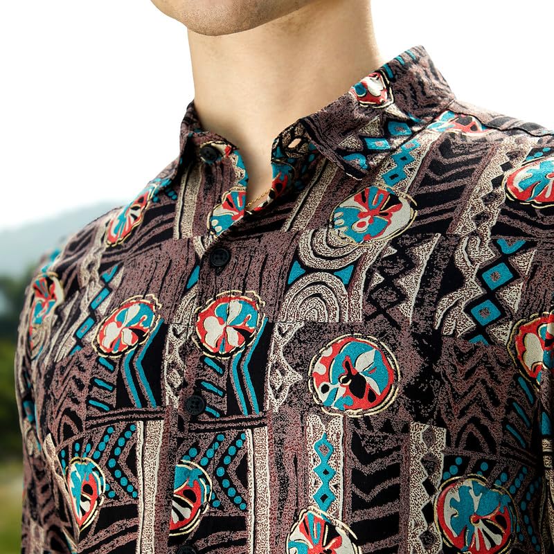 Image of CAHOOT Men's Shirt for Casual Wear | Spread Collar | Long Cuffed Sleeves | Button Closure | Shirt Crafted with Comfort Fit for Everyday Wear