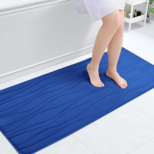 Miniatura 121 de Buganda - Alfombra de baño de espuma viscoelástica 24x16, tapetes de baño extra suaves y absorbentes, antideslizantes y lavables a máquina para el