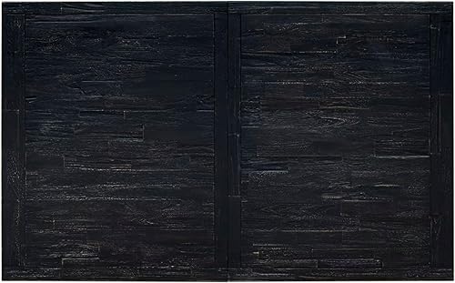 Miniatura 8 de LEMA7-SBB-34-Juego de mesa de comedor de 7 piezas consta de una mesa de cocina y 6 sillas tapizadas de piel sintética gris oscuro con respaldo