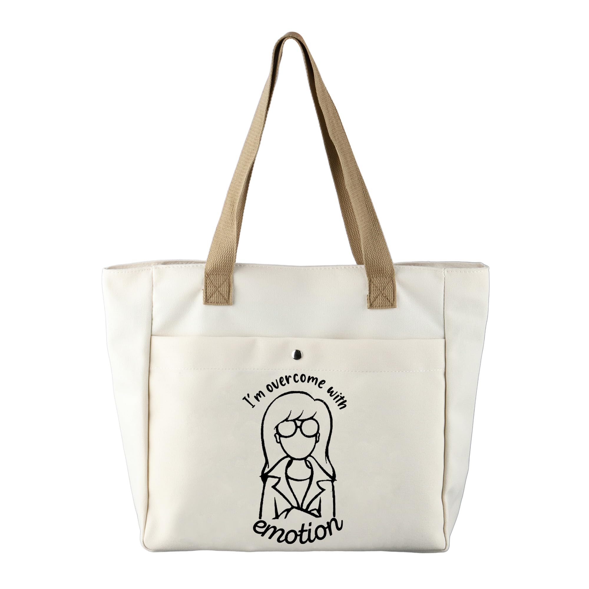 CMNIM TV Show Merchandise Gift Tote Bag 90s TV Show Merch for Fans I'm Overcome With Grocery Shoulder Bag