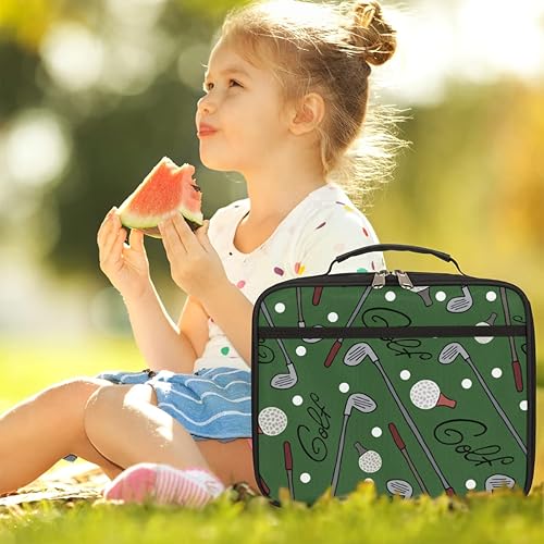 Miniatura 6 de Fiambrera deportiva de golf para niños y niñas, bolsa de almuerzo con aislamiento térmico a prueba de fugas, reutilizable, para la escuela, trabajo,