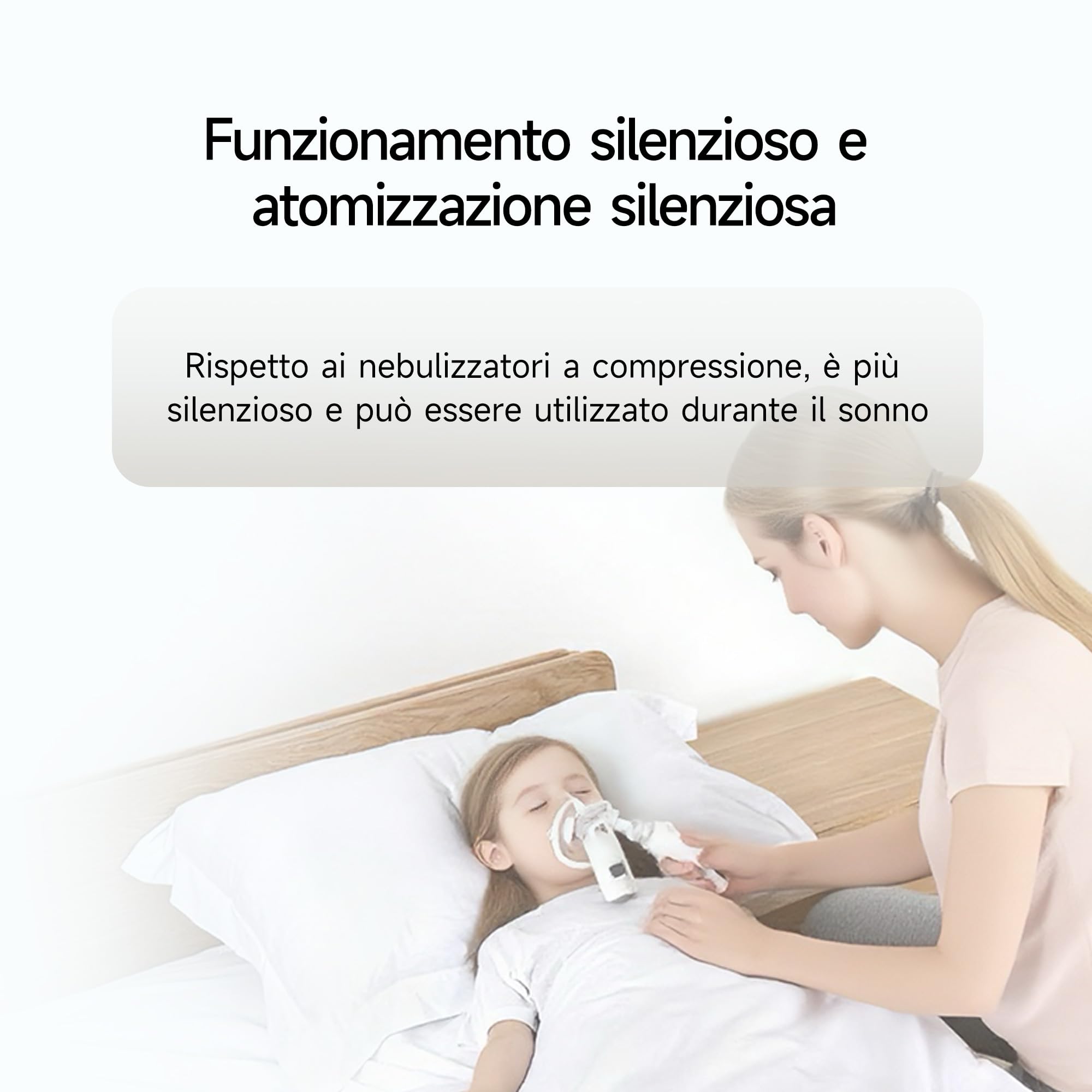 yuwell Aerosol Portatile per Bambini e Adulti, Inalatore Ultrasuone Silenzioso Nebulizzatore, Creare Particelle Ultrafini che Raggiungono il Tratto Respiratorio Inferiore e i Polmoni (M105T)