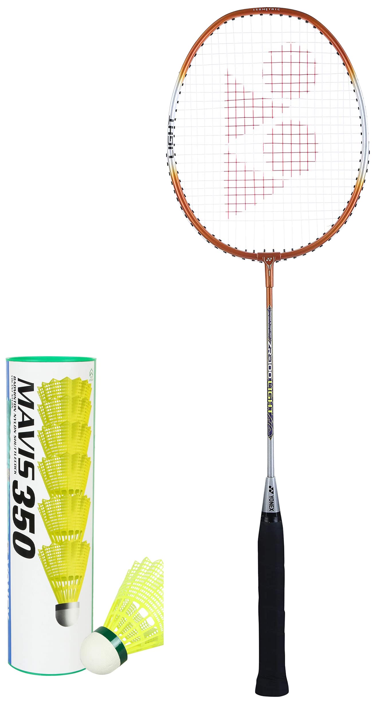 Yonex Mavis 350 Green Cap Nylon Shuttlecock (Yellow)&Yonex ZR 100 Light Aluminium Badminton Racquet with Full Cover | Made in India (Orange) (B08Z2Z4JVV) Amazon Price History, Amazon Price Tracker