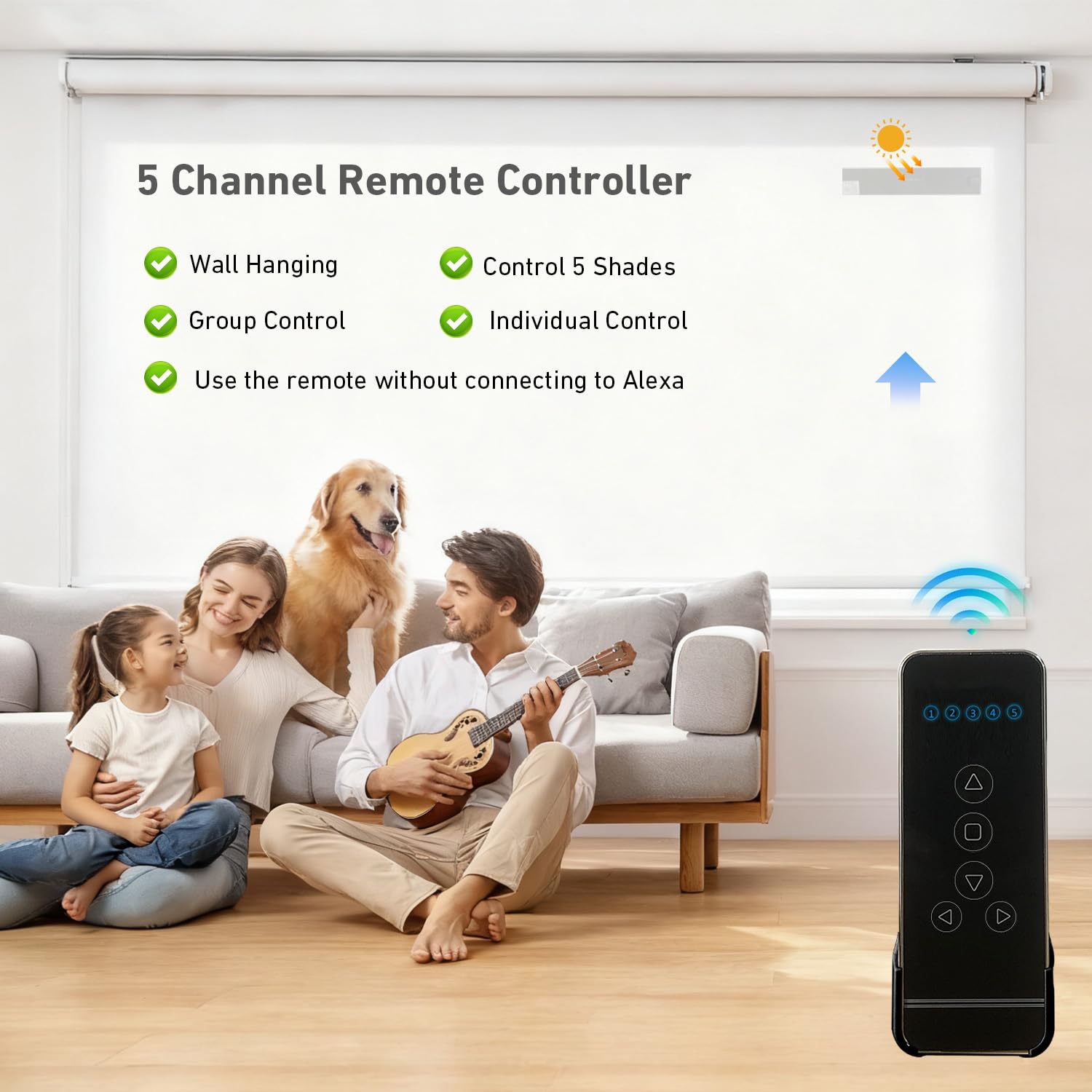 Snapklik.com : 5-Channel Blind Remote Controller, Black - Replacement ...