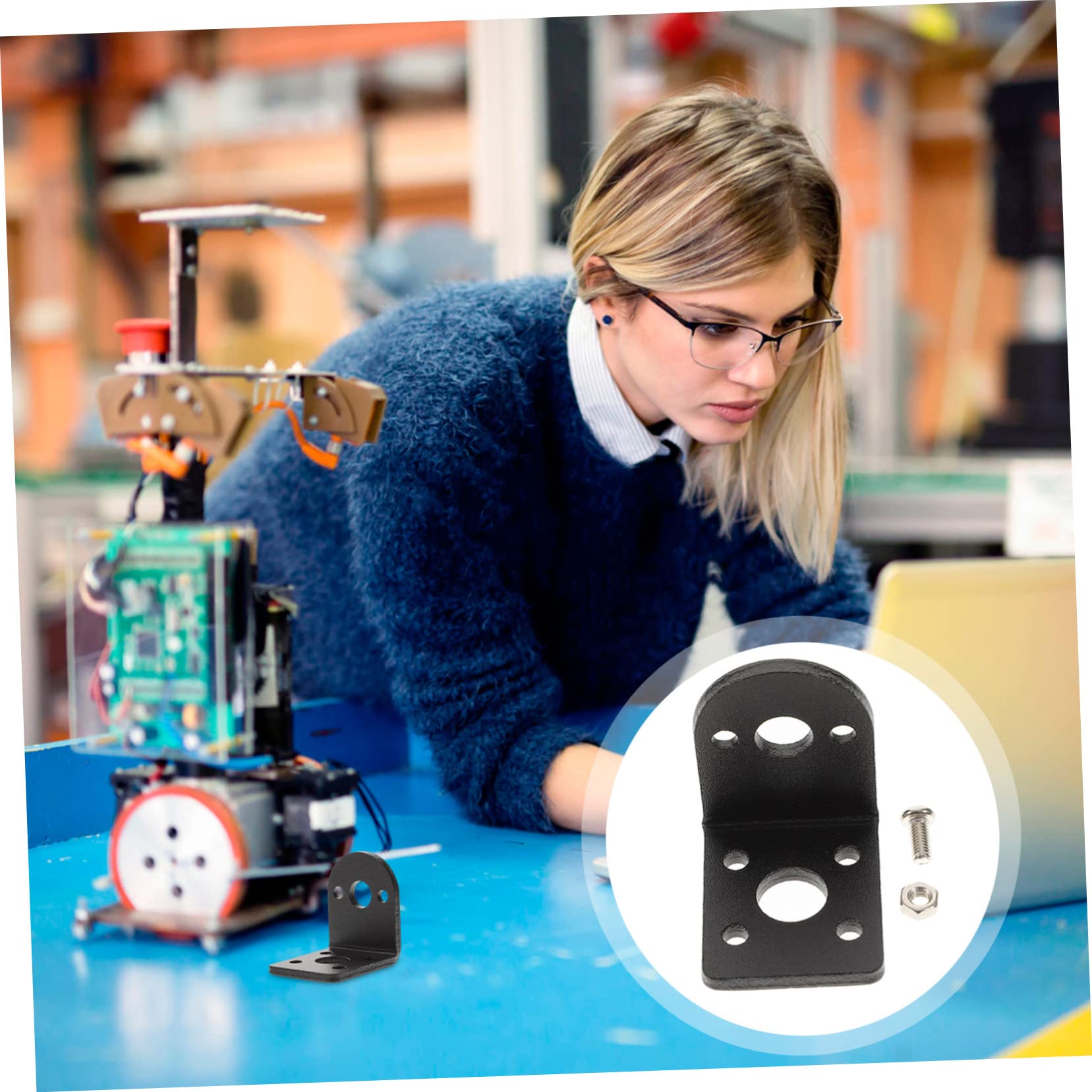 SEWACC Motor Bracket for 25mm Dc Gear Motor Replacement Mounting Holder High Strength Metal Easy Install with Precision Holes